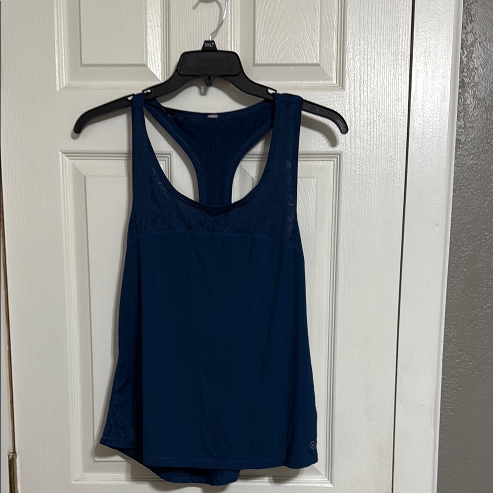Blue Racerback Tank Top